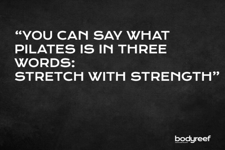 Pilates Zitat Stretch with strenght